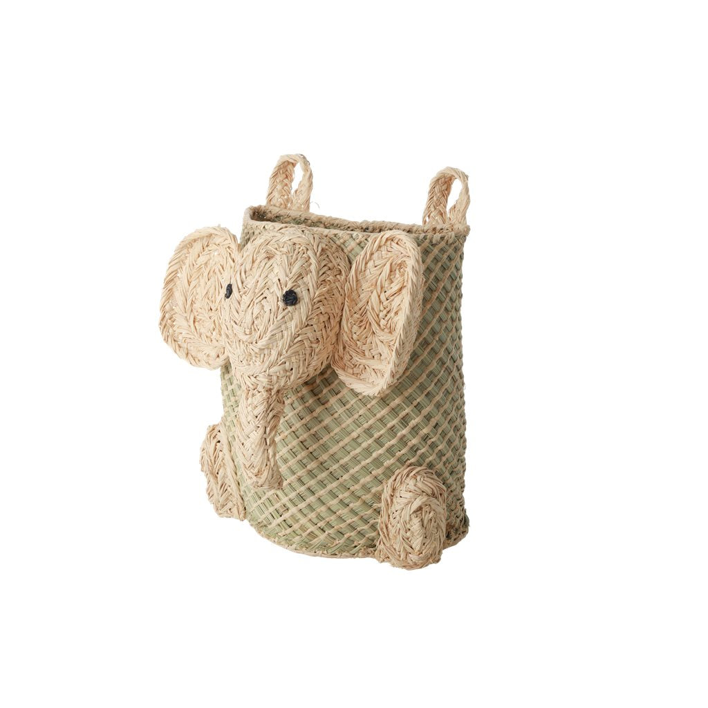 RICE Hanging Seagrass Basket mit Elefant