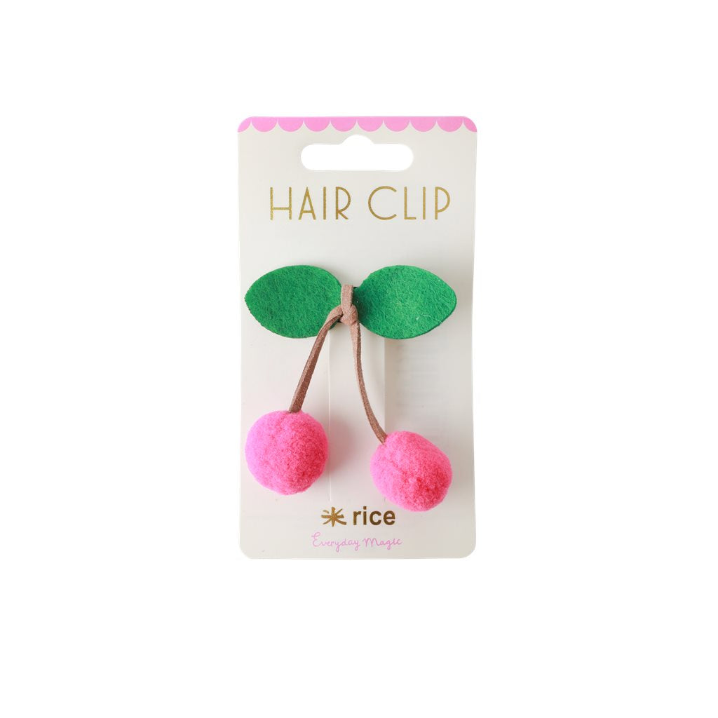 RICE hair clip with cherry